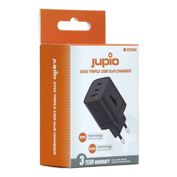 JUPIO Trippel USB / USB-C Laddare 60 W GAN