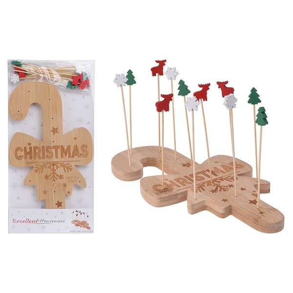 JULBAMBUSKÄRBRÄDA MED SPIKAR, 27,5X20,5CM, JUL, JULKLAPPAR