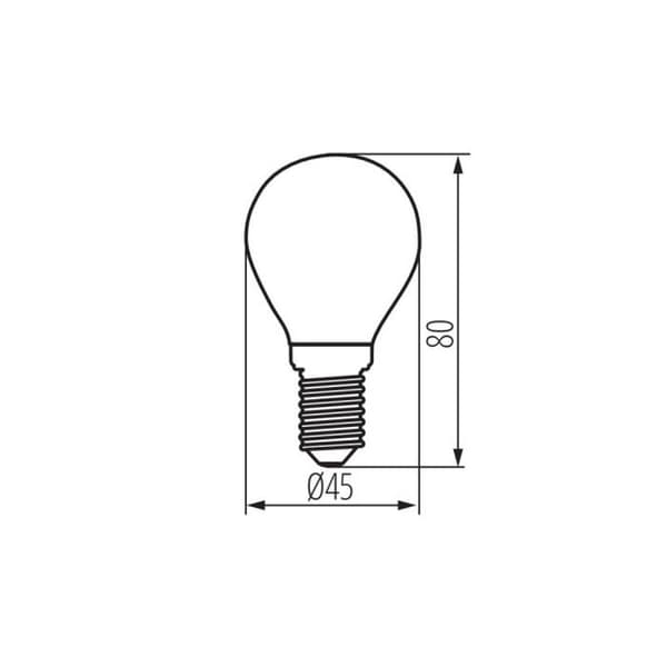 Ampoule LED Globe G45 E14 – 6W – Varm Vit – Transparent Glas KL-35276