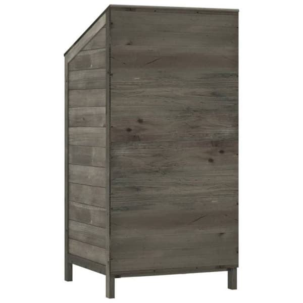 vidaXL Trädgårdsbod Antracit 55x52x112 cm Solid granträ 152180