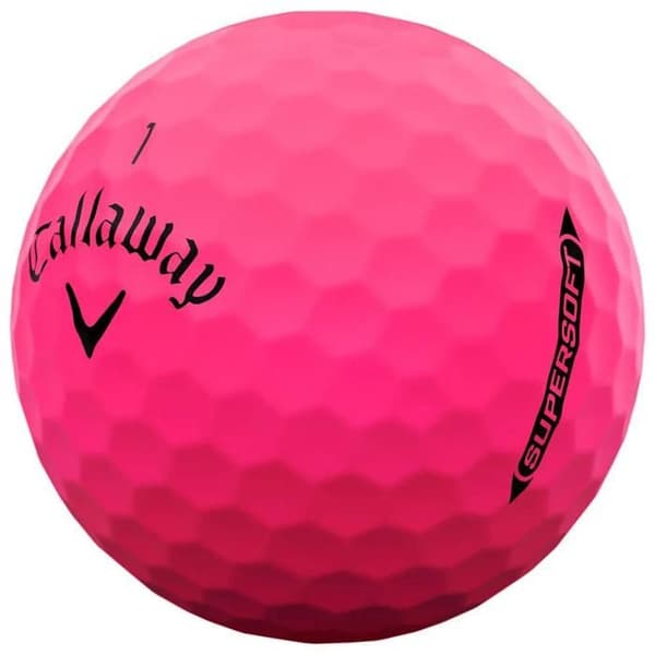 Låda med 12 Callaway Supersoft Rosa Golfbollar Ny