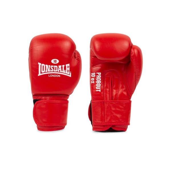 Lonsdale Probout läderboxningshandskar - röd