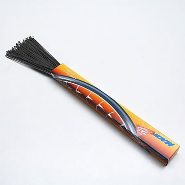 ROSTFRITT STÅL SILVER EKAR 2mm L 294mm MED MUTTER (LÅDA MED 100)