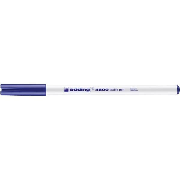 Textilpenna - EDDING - 4600 - Blå - Spets 1 mm - Klara färger