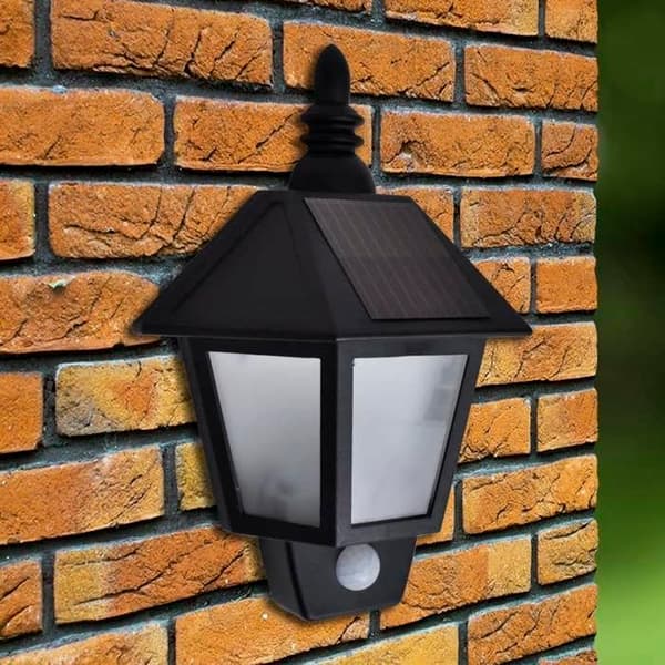 vidaXL Solcellsvägglampa med rörelsesensor 41182