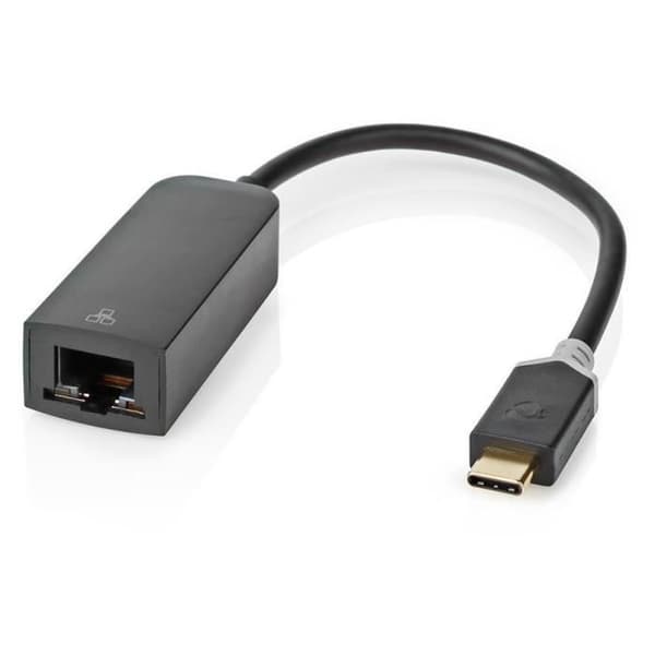 NEDIS Adapterkabel USB-C hane - RJ45 hona 1 Gbit 0,2 m - antracit