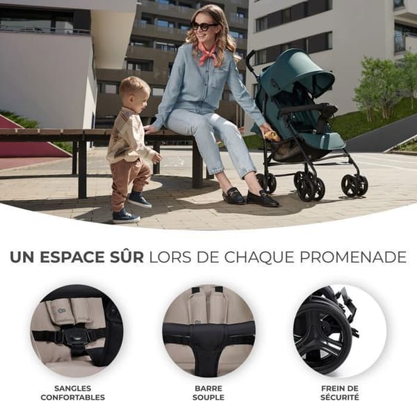 KINDERKRAFT - TIK paraplyvagn - 4 hjul - Beige
