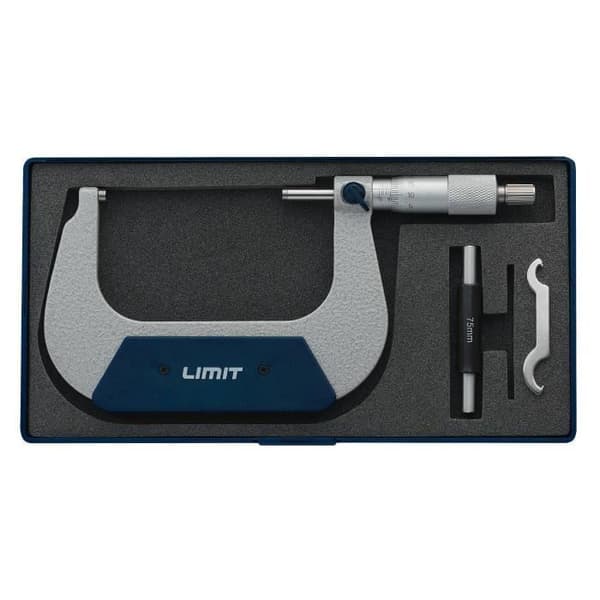 Analog yttermikrometer - Limit - MMA75-100MM - DIN 863 - Rostfritt stål - Emaljerat stål