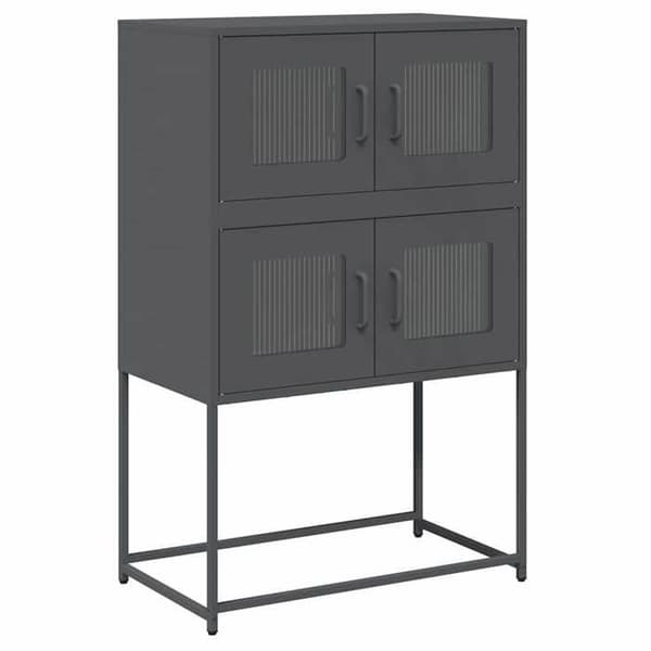 vidaXL Buffé hög anthracit 68x39x107 cm stål 853346