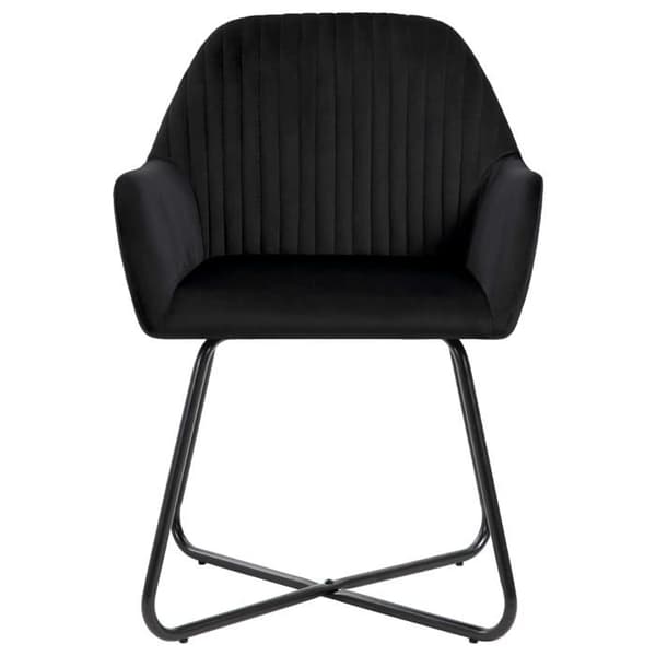 vidaXL Matstolar set om 2 Svart Sammet 249805