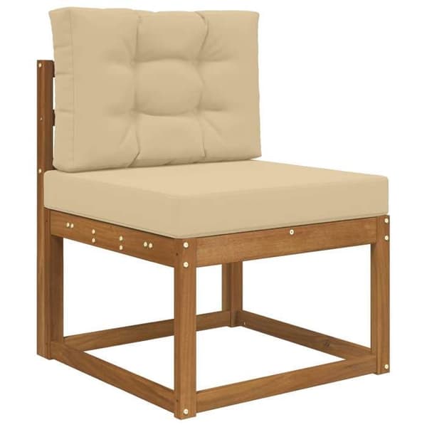 vidaXL Utomhussoffkudde 2 st Beige Polyester, Modern skumkudde för utomhus 900730