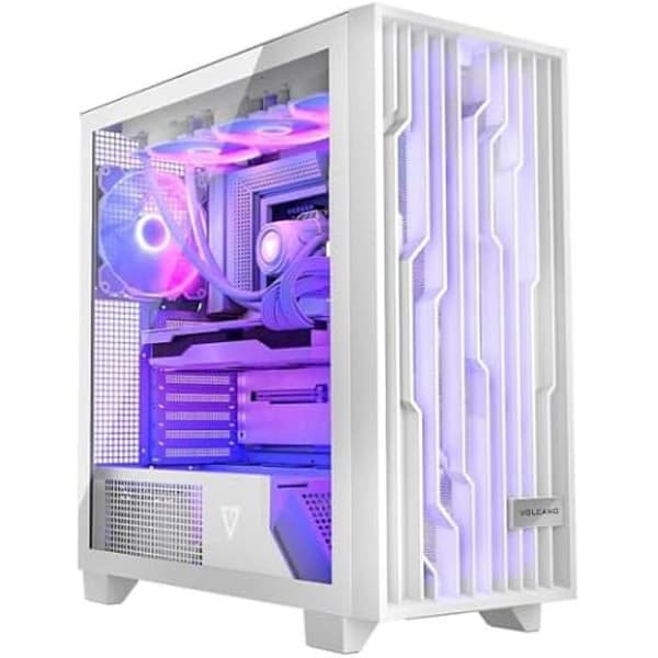 Tour midi - MODECOM - Vulkan PERUN APEX ARGB - Anpassningsbart belysning - ATX-format - Vit färg