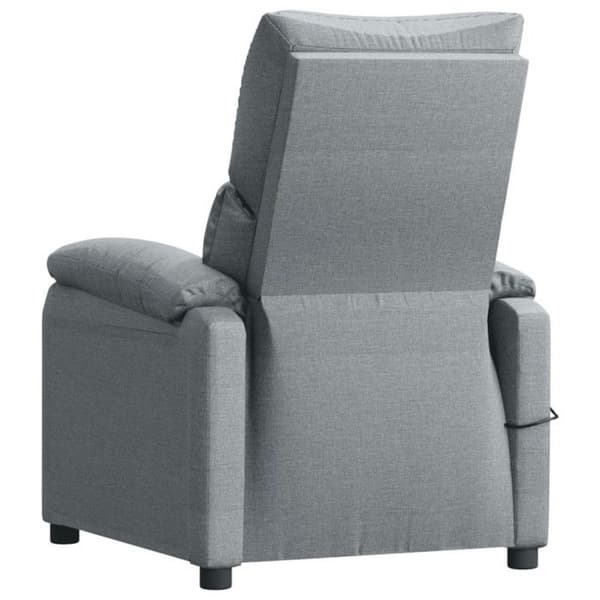 vidaXL Massagefåtölj Ljusgrå Tyg 348469
