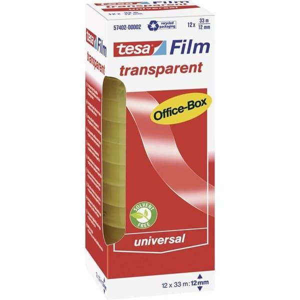 Tejp - Tesa - 57402-00002-00 - 33 m - 12 mm - Transparent