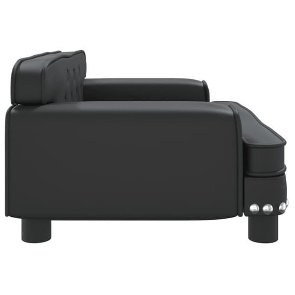 Svart barnsoffa 70x45x30 cm i konstläder