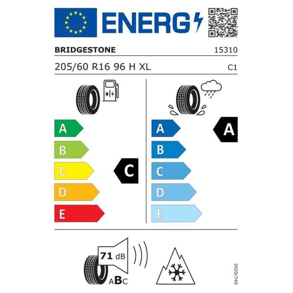 Vinterdäck - BRIDGESTONE - BLIZZAK LM005 - 205/60 R16 - Last 96 - Hastighet H