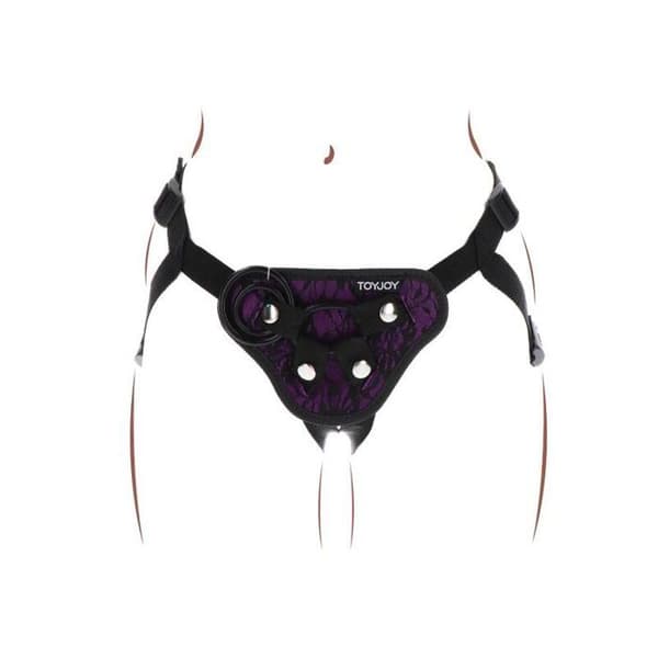 GET REAL - SPETS HARNES VIOLETT STRAP-ON -