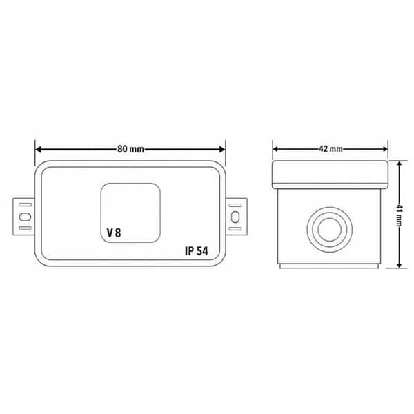Flexibel låda V8 80x45x41mm IP54 brun