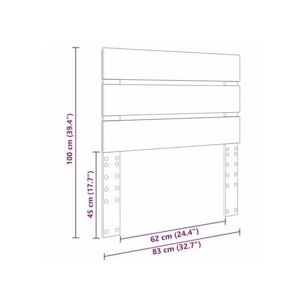 Ingenjörsträ huvuddynan - vidaXL - Sonoma ek - 80 cm - Modern stil - Rektangulär form
