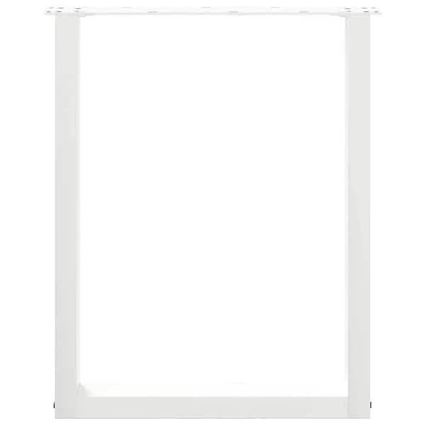 vidaXL U-formade matbordsben, 3 delar, vit, 70 x (72-73) cm, stål 4013201