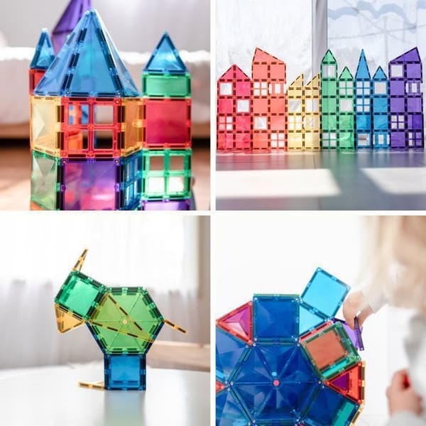 CONNETIX Byggplattor Magnetiska Regnbåge Mega Pack, 212 Delar