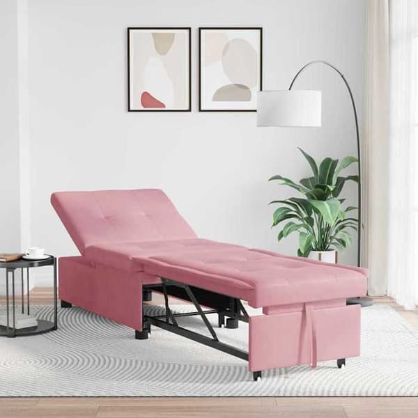 Soffa-säng Rosa 67 x 194 x 38 cm Sammet