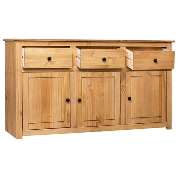 vidaXL Skänk 135x40x80 cm Solid Pine Panama Sortiment 282703