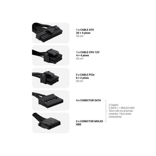 Coolbox Powerline 3 650 Strömförsörjning 650W Effektivitet 85%
