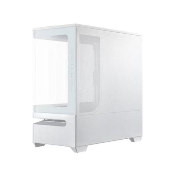 PC-chassi - ASUS - Prime AP202 TG ARGB - Vit - Micro-ATX - 3 förinstallerade ARGB-fläktar
