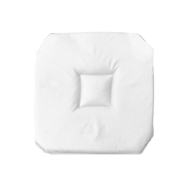 Galette 4 klaffar 36 x 36 x 3,5 cm essentiell vanlig polyester Vit