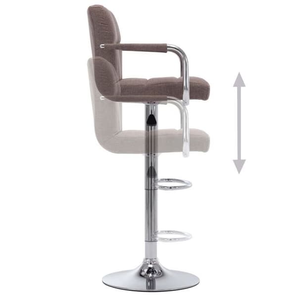 vidaXL Barstol Taupe Tyg 283418