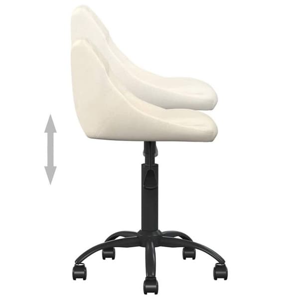 vidaXL Matstol Cream Velvet