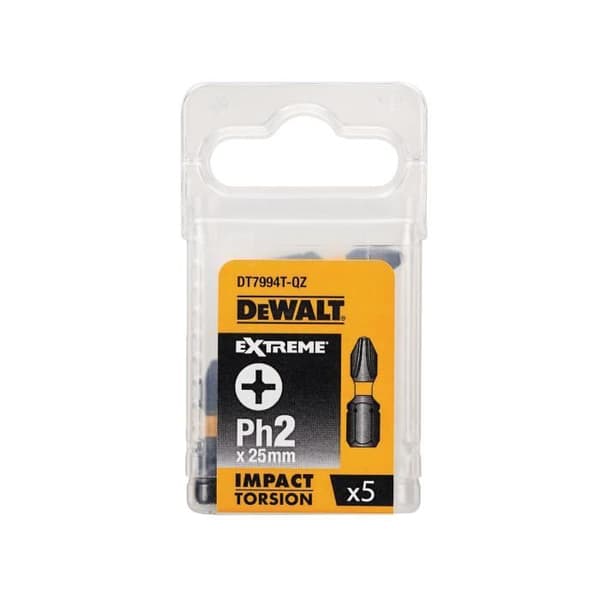 DEWALT PH2 25 mm torsionsbitar - 5-pack
