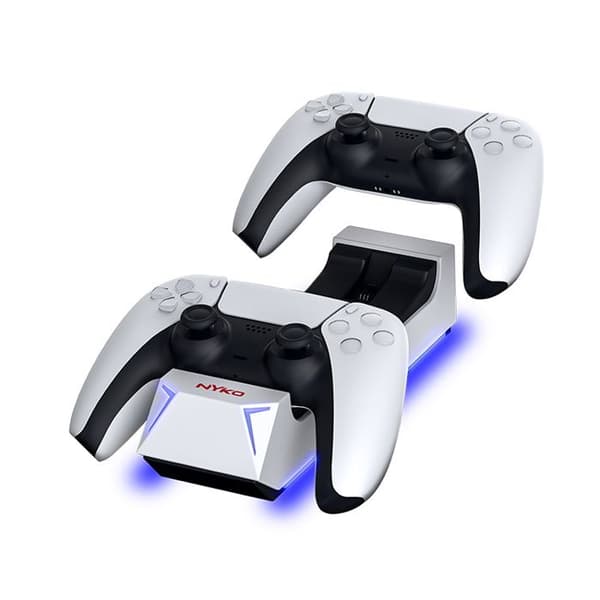 Laddstation - NYKO - Charge Base™ - Ladda 2 DualSense-kontroller - USB - Vit