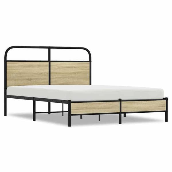 vidaXL Sängram utan madrass 120x200 cm sonoma-ek 4100408