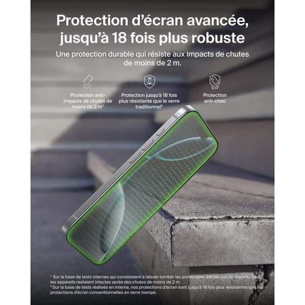 Skärmskydd - Belkin - ScreenForce - Repellerande - Kompatibel med iPhone - Hårdhet 9H