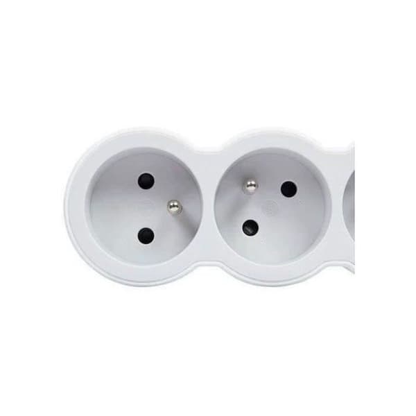 LEGRAND Multisockel FB 5x2P+E standard 3m 1mm² - Vit och grå