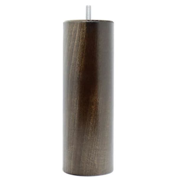 Maherault sängben cylinder H20 Wengé - set om 4, massivt trä Ø7 cm