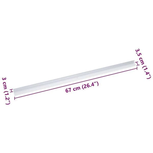 Aluminiumtrappa - vidaXL - Silver - 67x3.5x3 cm - Halkskydd - Rektangulär design - Inomhusbruk