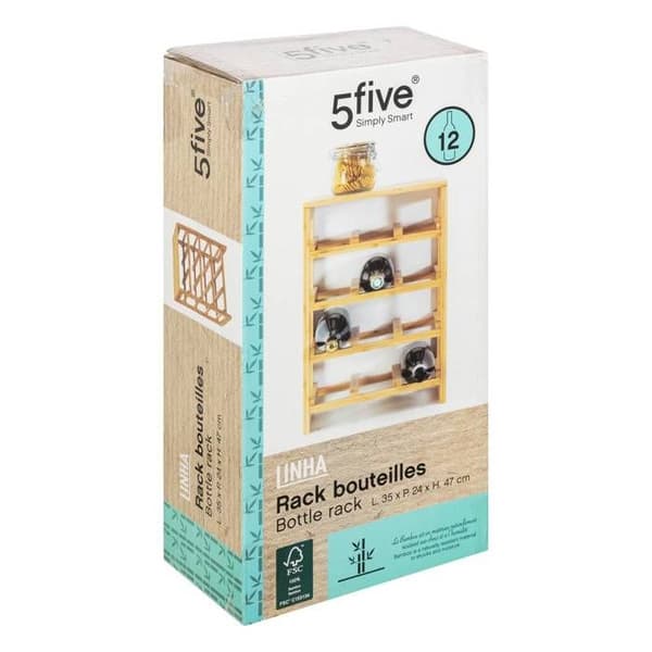 Förvaring 12 flaskor "Linha" bambu - 5 five simply smart