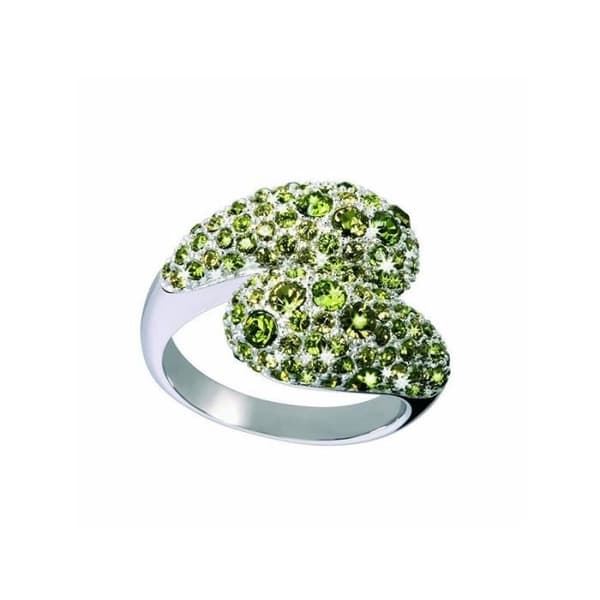 Ring - Glamour - GR33-08 - Silver - 19 mm - Green