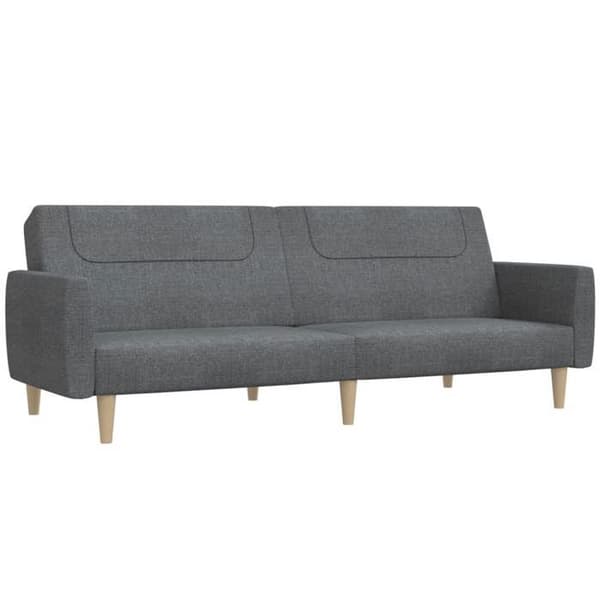 vidaXL 2-sits bäddsoffa ljusgrå tyg 375784