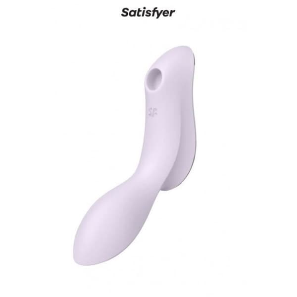 Dubbelstimulator - Satisfyer - Curvy Trinity 2 - Lila - Klitoralstimulering - G-punkt