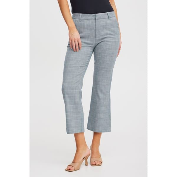 Kick flare byxor för kvinnor Pulz Jeans Bindy Check
