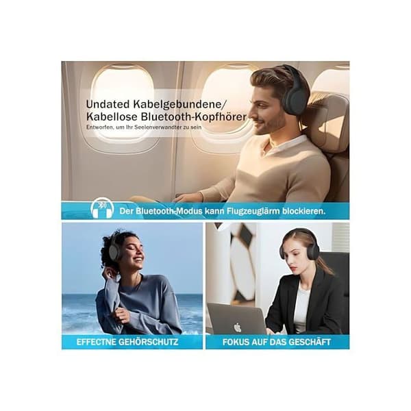 Bluetooth-hörlurar - ELZLE - M16 - 82h batteritid - Bluetooth 5.3 - 3 equalizer-lägen