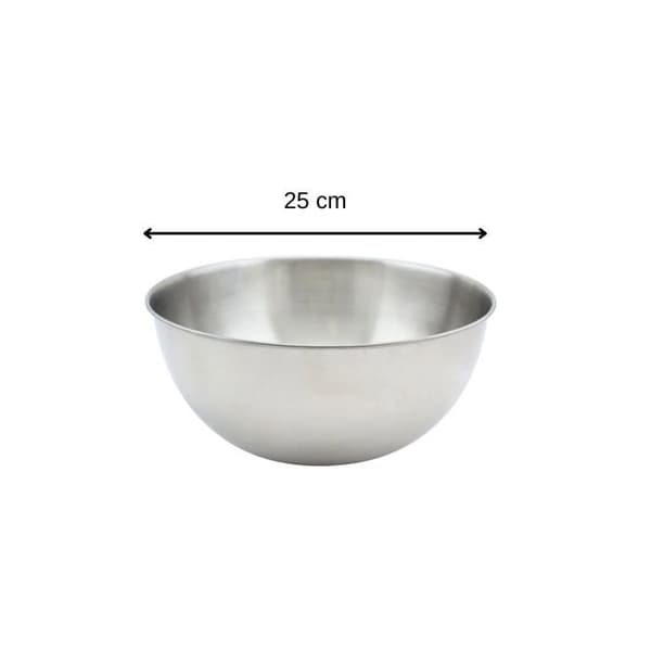 Skål för blandning i rostfritt stål med 25 cm diameter Fackelmann Basic