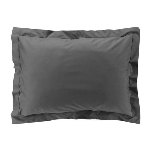 Rektangulär kuddfodral 50x70 cm - Percale 100% bomull - Antracitgrå