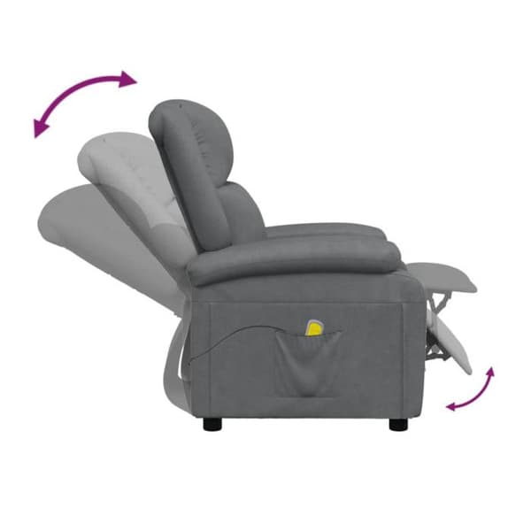 Massagestol Grått konstläder