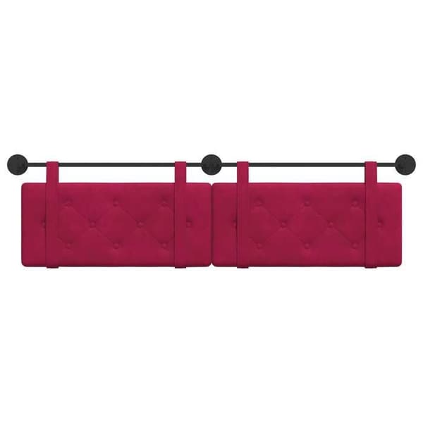 vidaXL Väggmonterad sänggavel Bordeaux Sammet 42031695