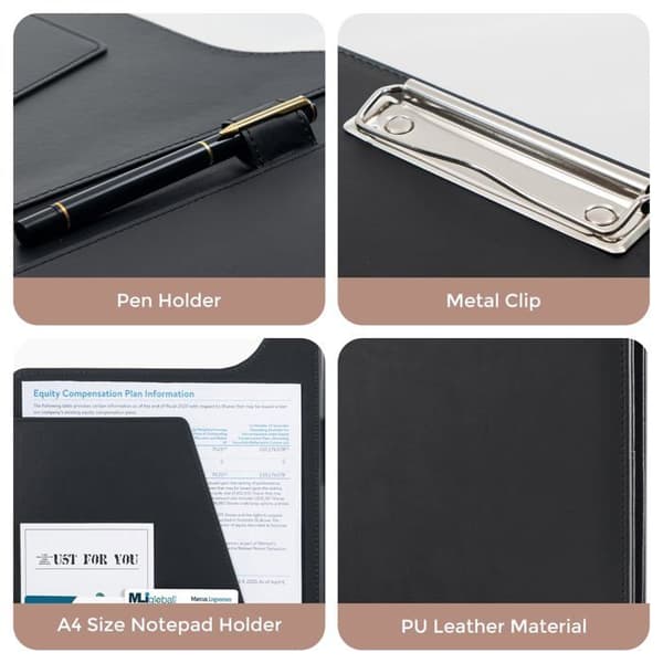 Dokumentväska - PROCASE - PC-08364497 - PU-läder - A4 - Svart